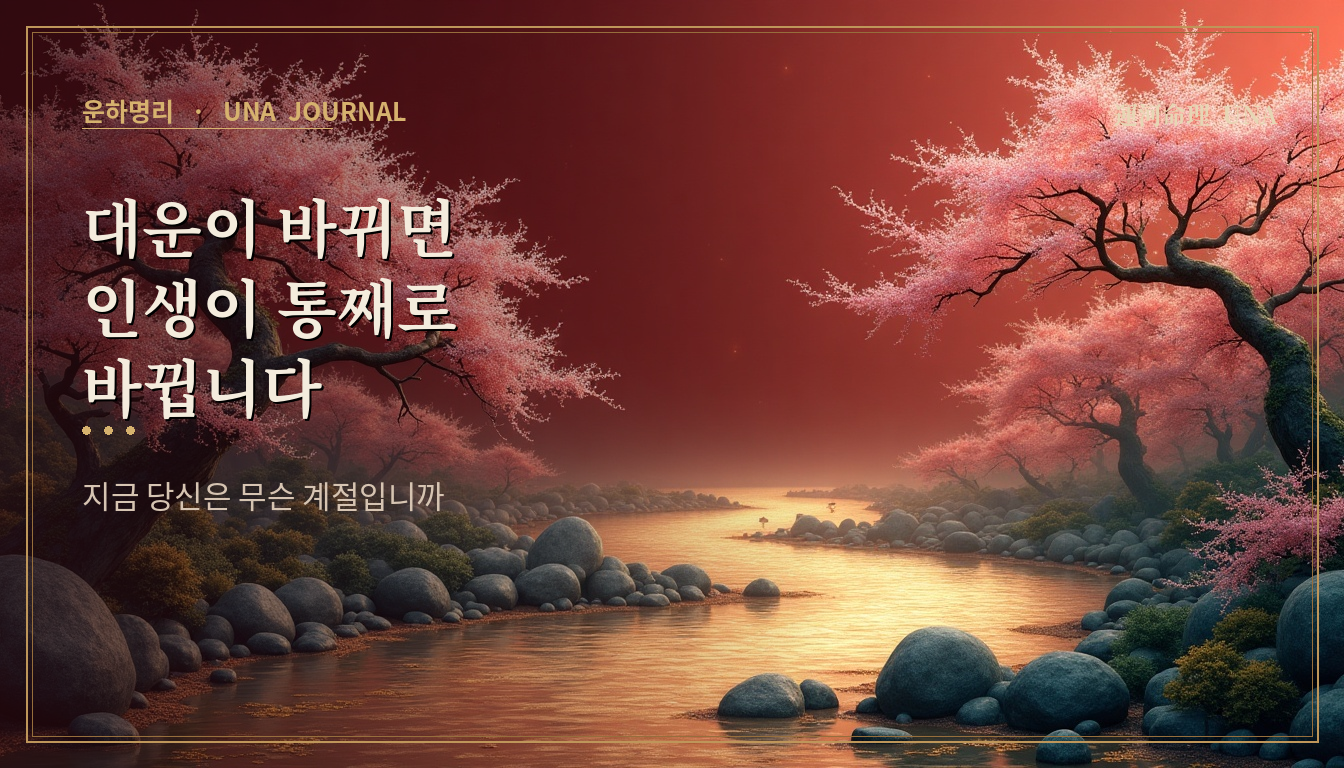 대운이 바뀌면 인생이 통째로 바뀝니다 — 지금 당신은 무슨 계절입니까 대표 이미지